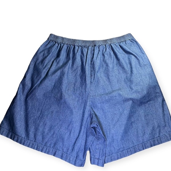 90’s Cotton Denim Jean Look Skort short skirt elasticbutterfly size 16 XL - Picture 7 of 8